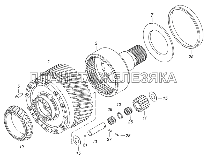 6522-1802150 Дифференциал КамАЗ-6522 (Евро-4)