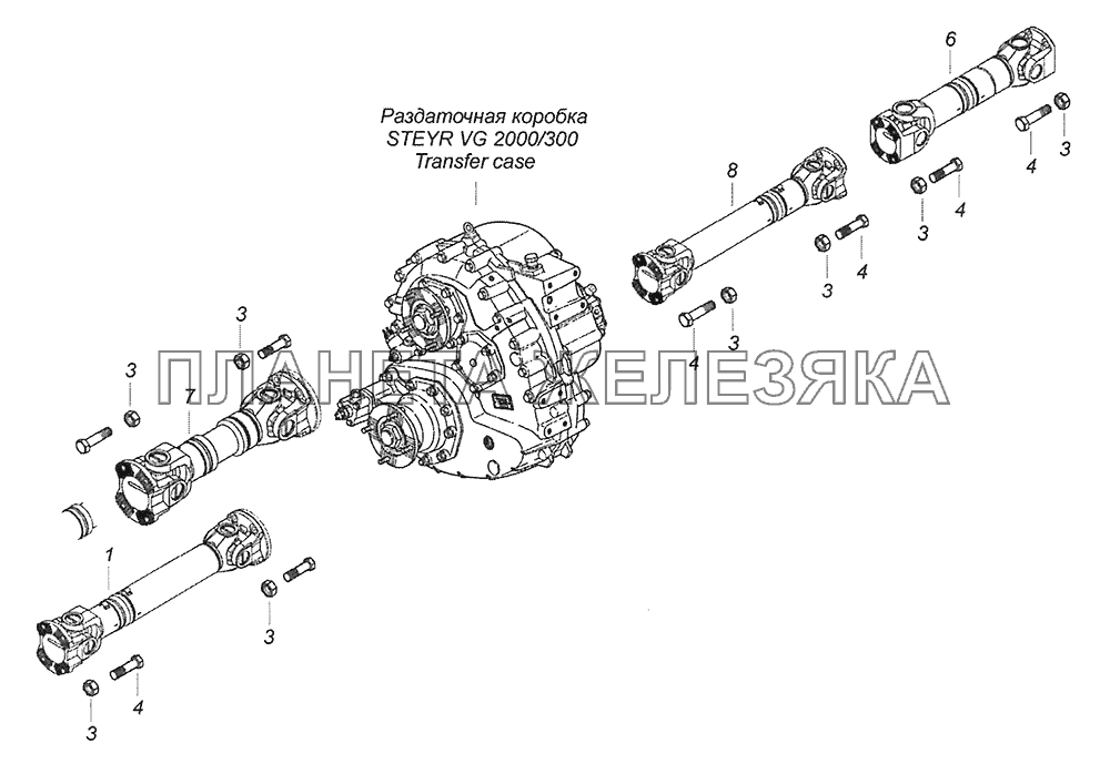 65225-2200001 Установка карданных валов КамАЗ-6522 (Евро-4)