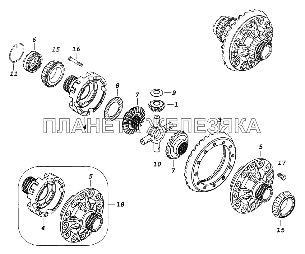 Дифференциал моста заднего КамАЗ-6522
