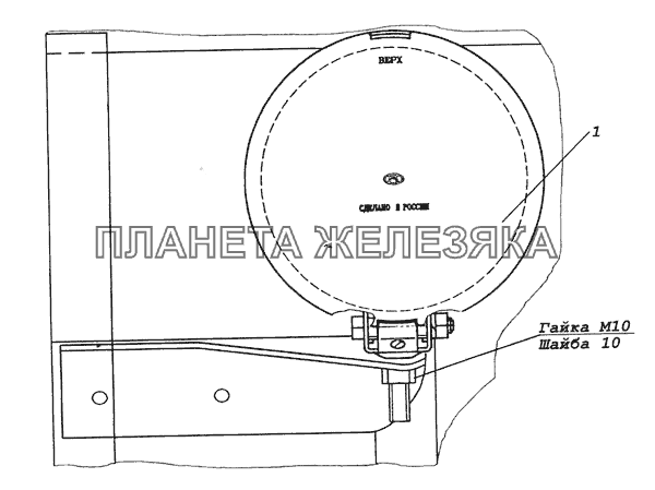 6522-3727002-99 Установка прожектора освещения сцепного устройства КамАЗ-65226