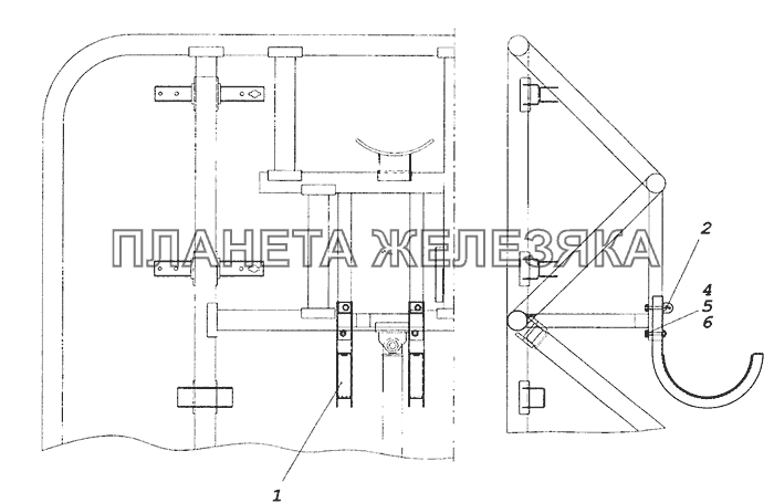 6522-1311023-99 Установка ложементов КамАЗ-65226