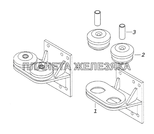 6522-1001049-99 Кронштейн задней опоры левый КамАЗ-65226