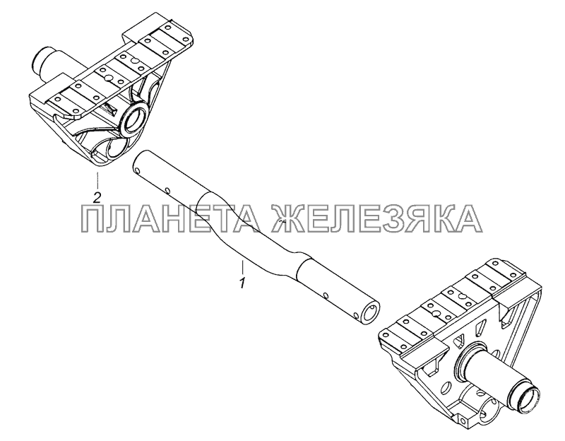 6520-2918050 Кронштейн балансира с осью КамАЗ-65226