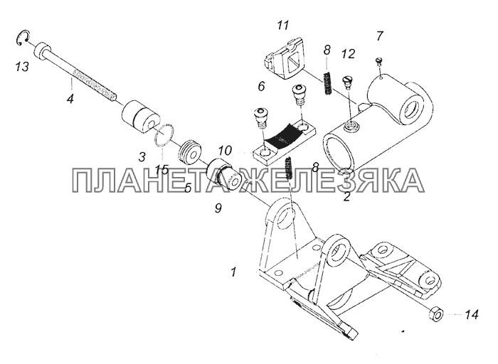 53205-3444014 Корпус колонки с кронштейном КамАЗ-65226