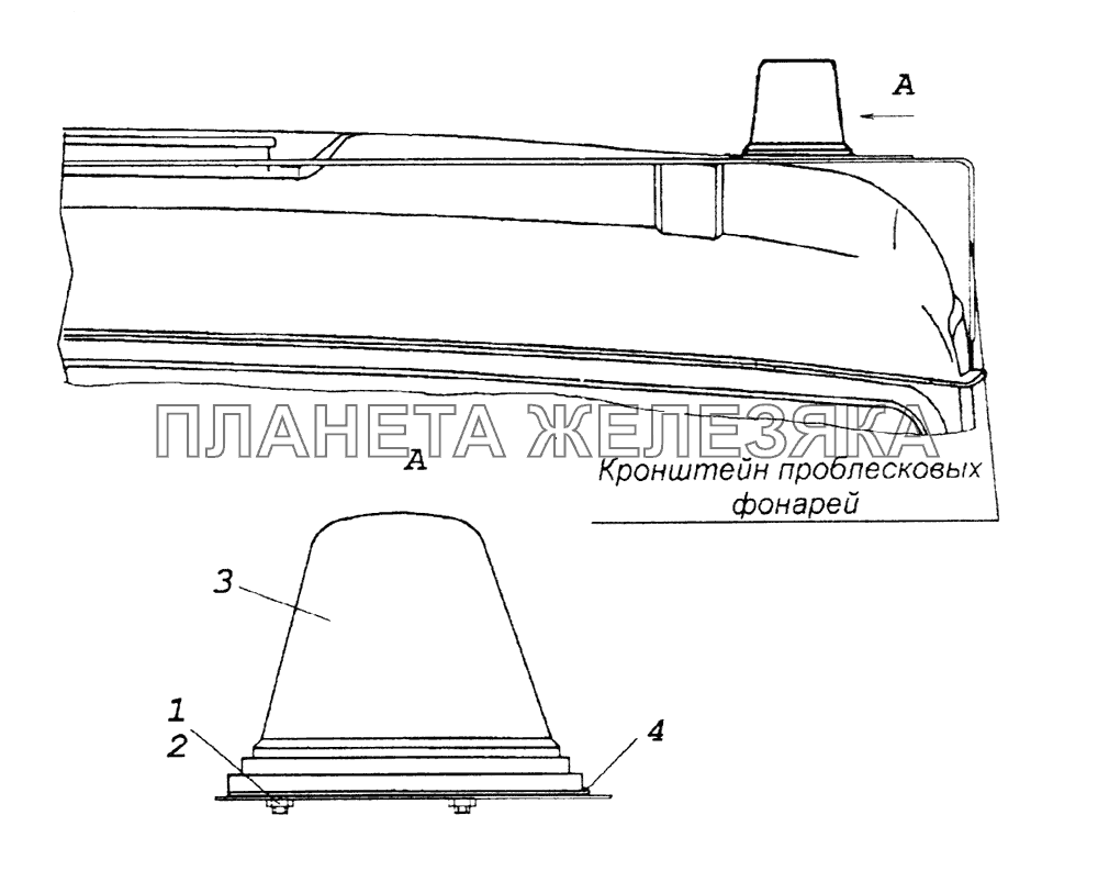 Установка проблесковых фонарей КамАЗ-65226