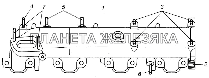 Коллектор впускной правый в сборе КамАЗ-6540