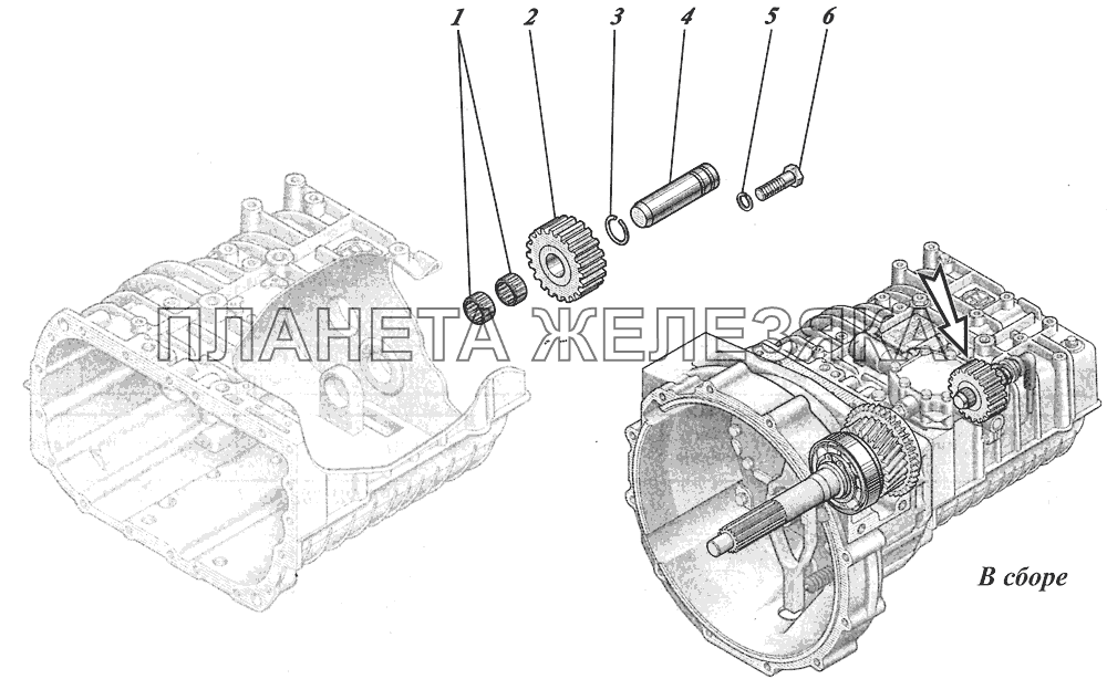  Коробка передач ZF6S700ВО 1351001017 КАВЗ-4238 
