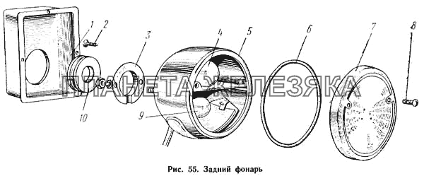 Задний фонарь КАВЗ-685