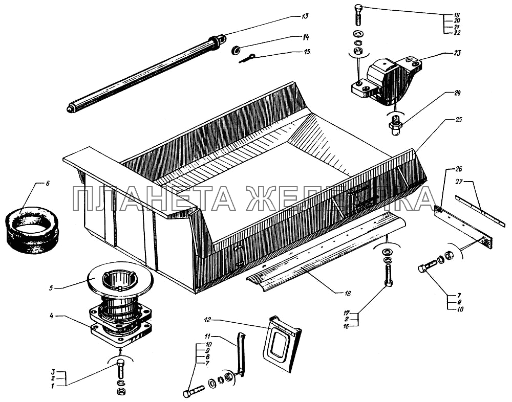 Платформа автомобиля краз-65055 КрАЗ-65055