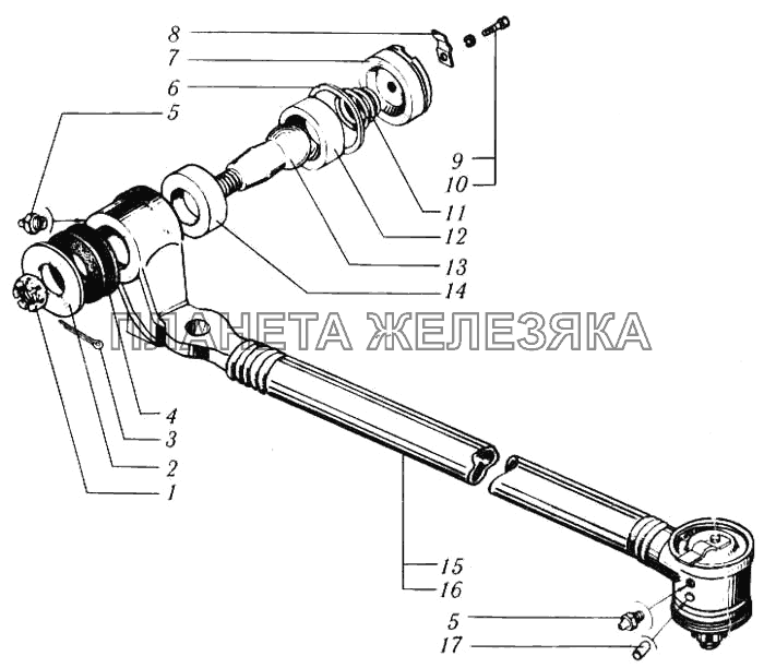Тяга продольная КрАЗ-6510