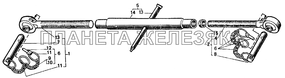 Тяга центральная ЛТЗ-55