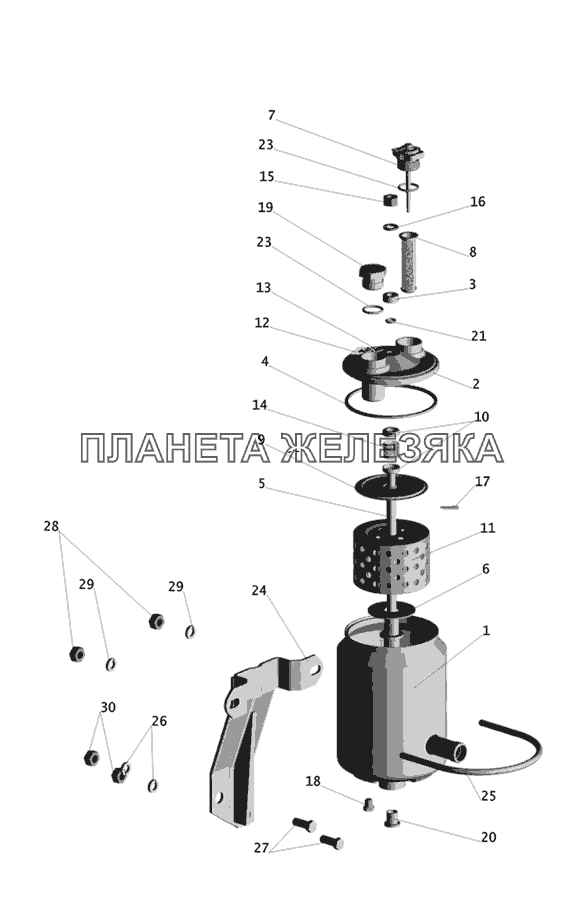 Бак масляный 64221-3410008 МАЗ-437030 (Зубренок)