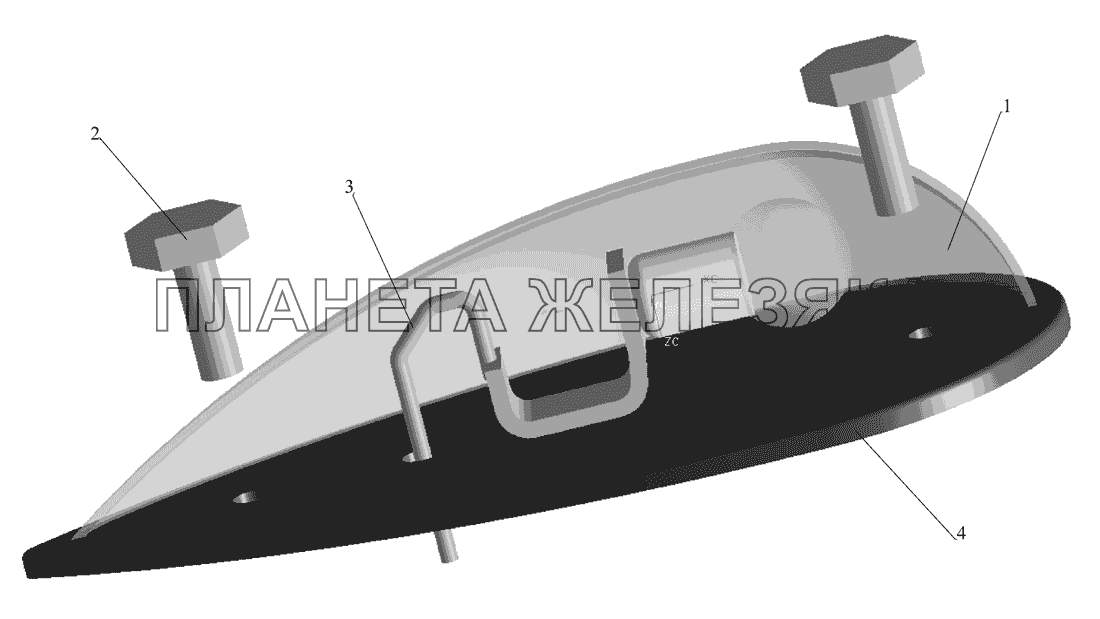 Установка фонаря автопоезда МАЗ-437040 (Зубренок)