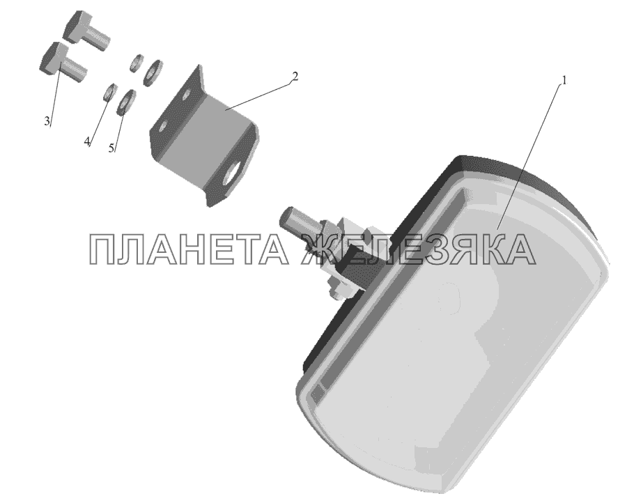 Установка противотуманной фары МАЗ-437040 (Зубренок)