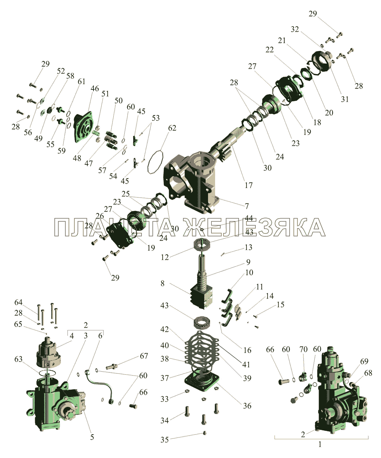 Механизм рулевой 64221-3400008-02 МАЗ-437040 (Зубренок)