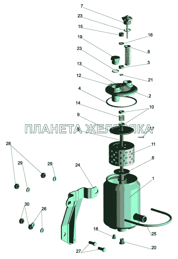 Бак масляный МАЗ-437040 (Зубренок)