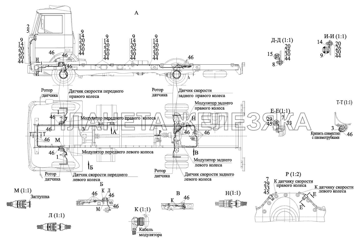 Установка электрооборудования АБС 437040-3800040 МАЗ-437043 (Зубренок)