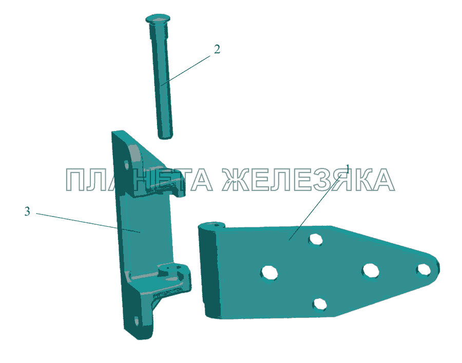 Петля правая 5336-6106012-02 МАЗ-437043 (Зубренок)