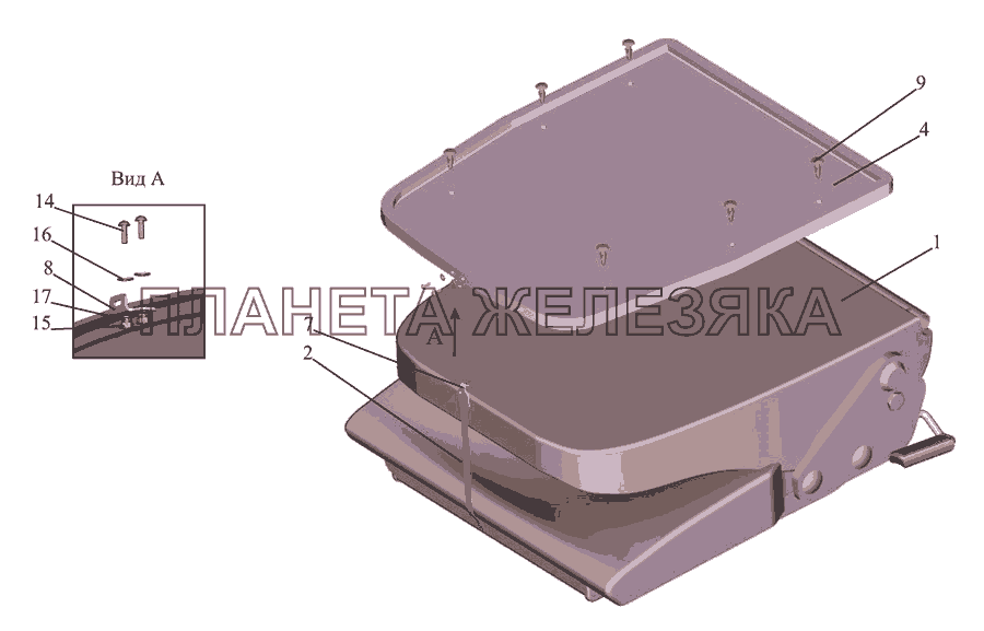 Подушка и спинка сидения 4370-6800012 МАЗ-437043 (Зубренок)