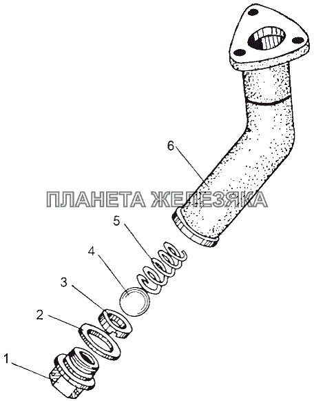 Горловина сливная 543-1731680 МАЗ-543 (7310)
