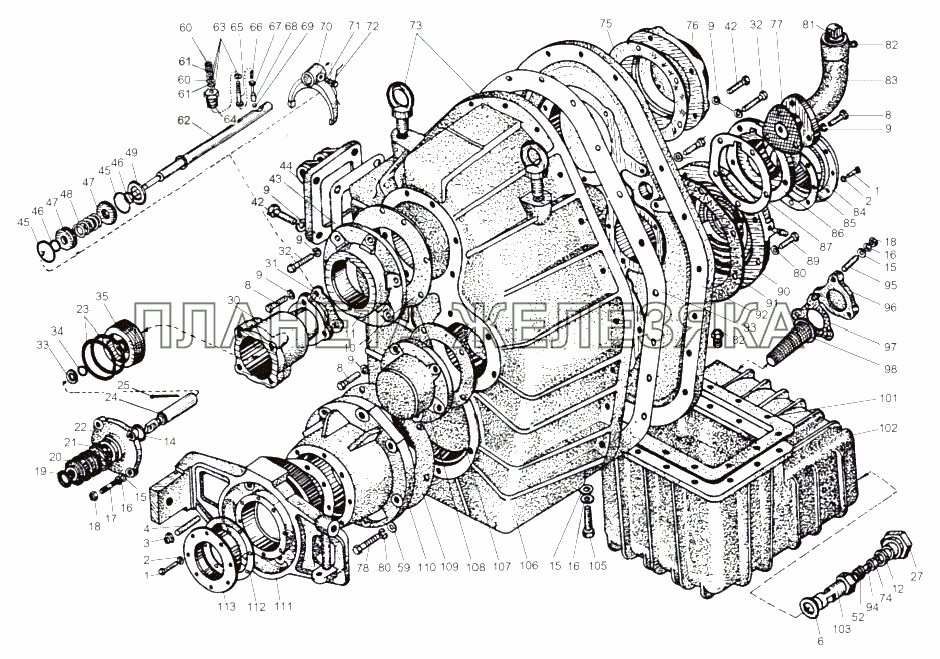 Раздаточная коробка 543-1800020-07 МАЗ-543 (7310)