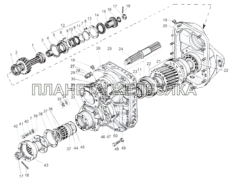 Редуктор привода 543-2312007 МАЗ-543 (7310)