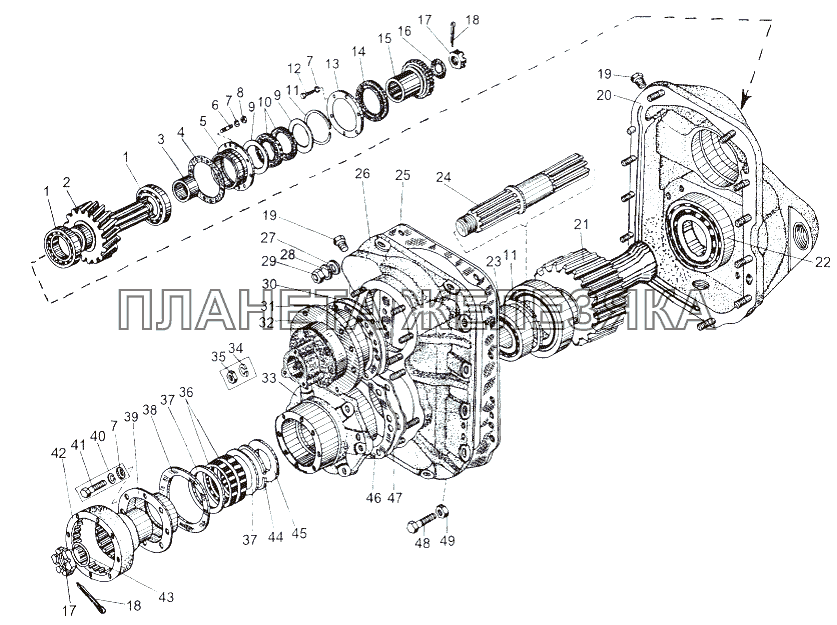 Редуктор привода 543-2502007-02 МАЗ-543 (7310)