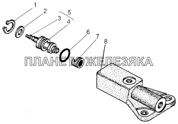 Вентиль с корпусом 543-3106048-01 МАЗ-543 (7310)