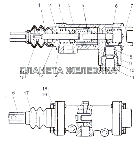 Кран накачки шин 543-4222010-21 МАЗ-543 (7310)