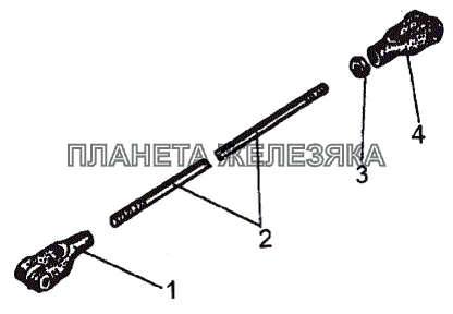 Тяга привода задняя 543-3508230 МАЗ-543 (7310)