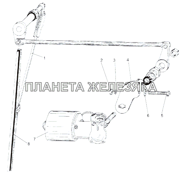 Стеклоочиститель СЛ214-5205000 (применяется до марта 2006 г.) МАЗ-543 (7310)