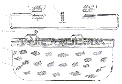 Козырек противосолнечный 543-8204010 МАЗ-543 (7310)