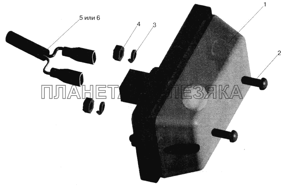Установка бокового указателя поворота МАЗ-543202