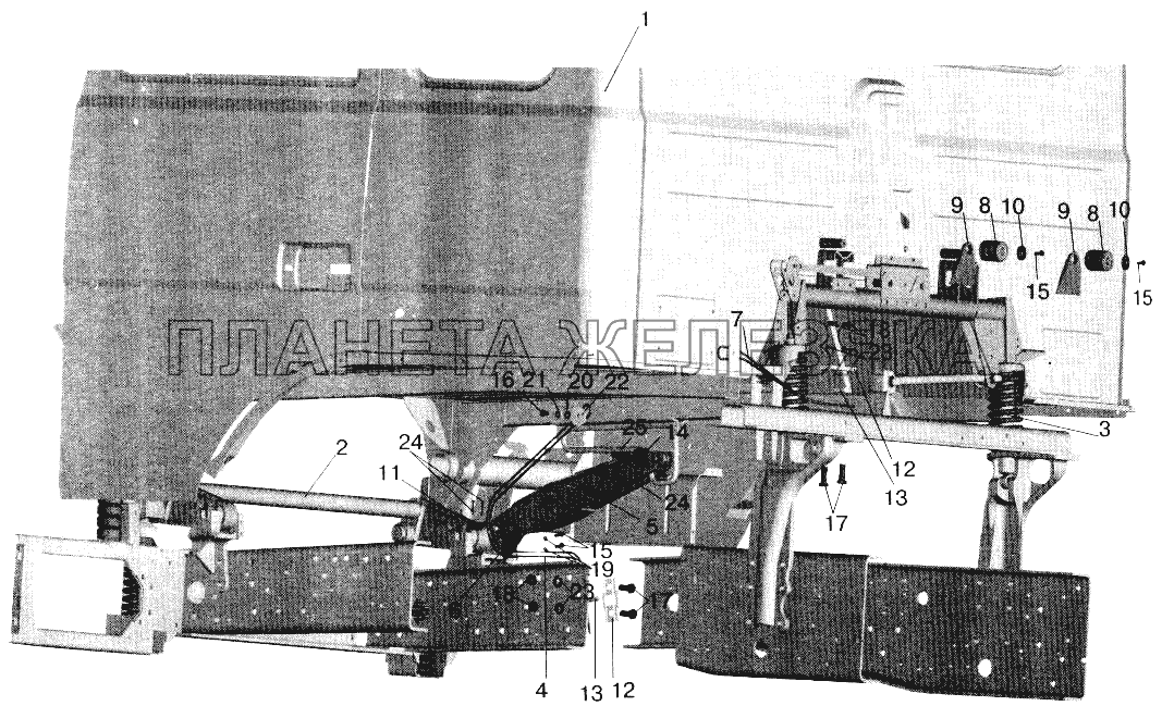 Установка большой кабины МАЗ-543202