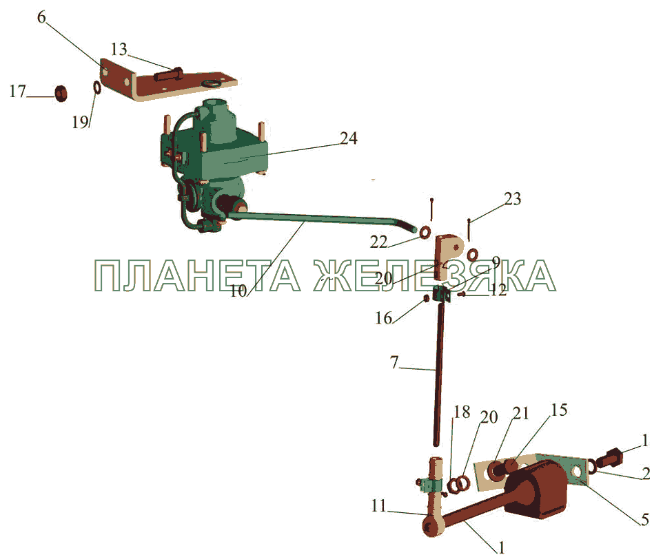 Крепление регулятора тормозных сил 54401-3533002-010 МАЗ-5440B5