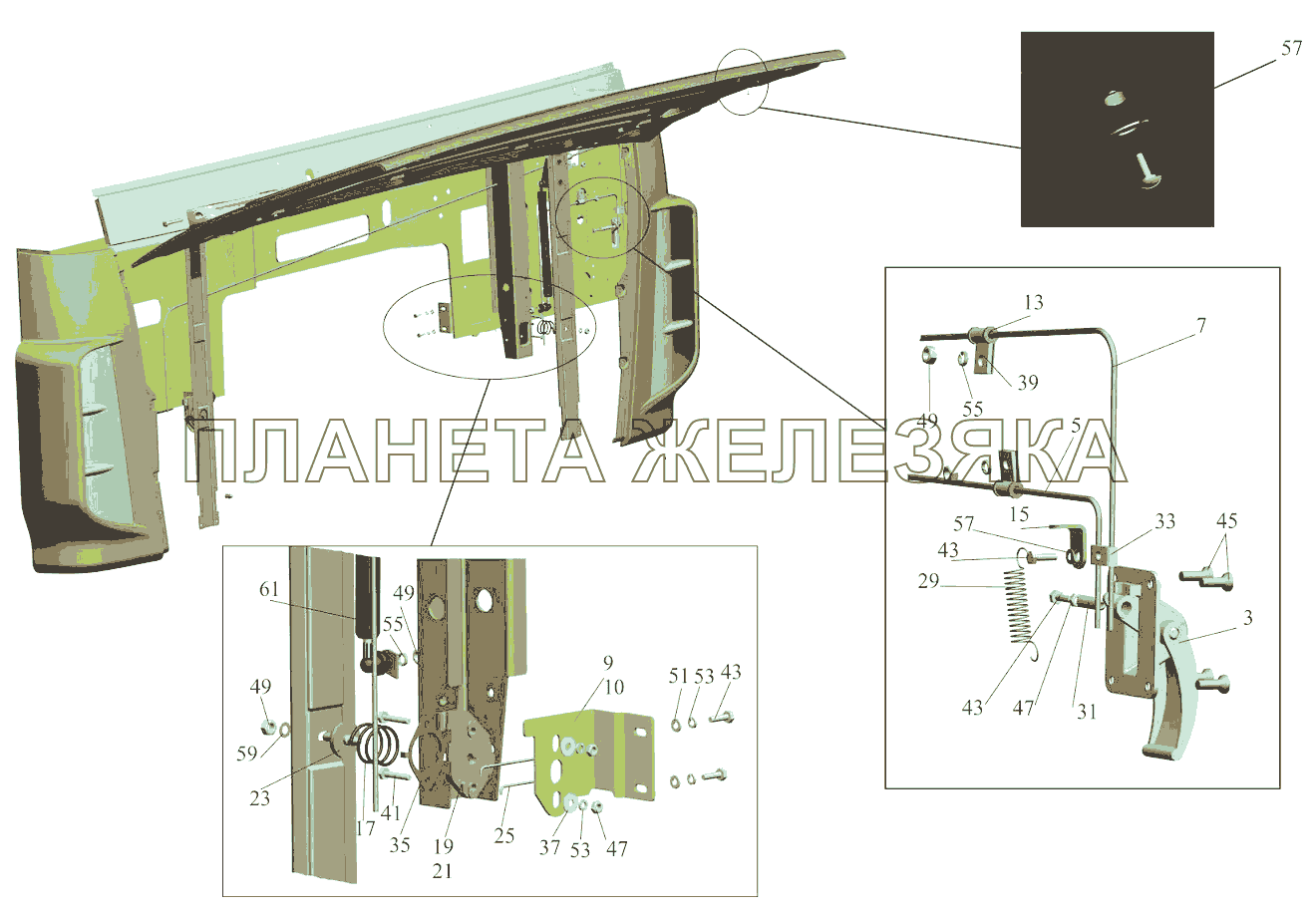 Установка облицовки 6431-8400018-000 МАЗ-5440B5