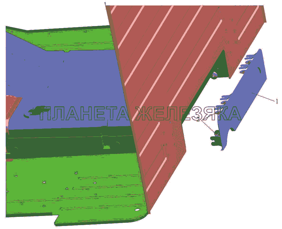 Установка экранов 544003-8400026 МАЗ-5440B5