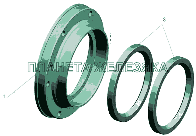 Крышка с манжетами 544019-3104034, 544019-3104034-600 МАЗ-5440B5