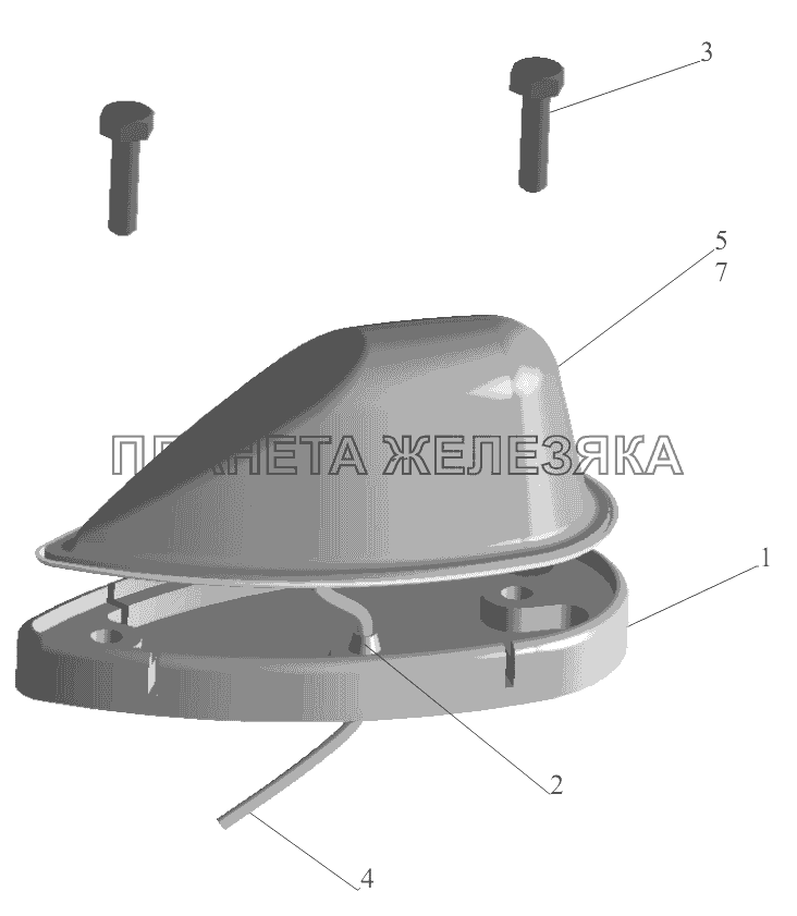 Установка фонарей знаков автопоезда 6430-3700099 (-700) МАЗ-5440B9, 6430B9