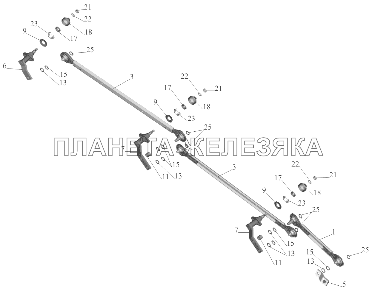 Привод стеклоочистителя 6430-5205500-010 МАЗ-5440B9, 6430B9