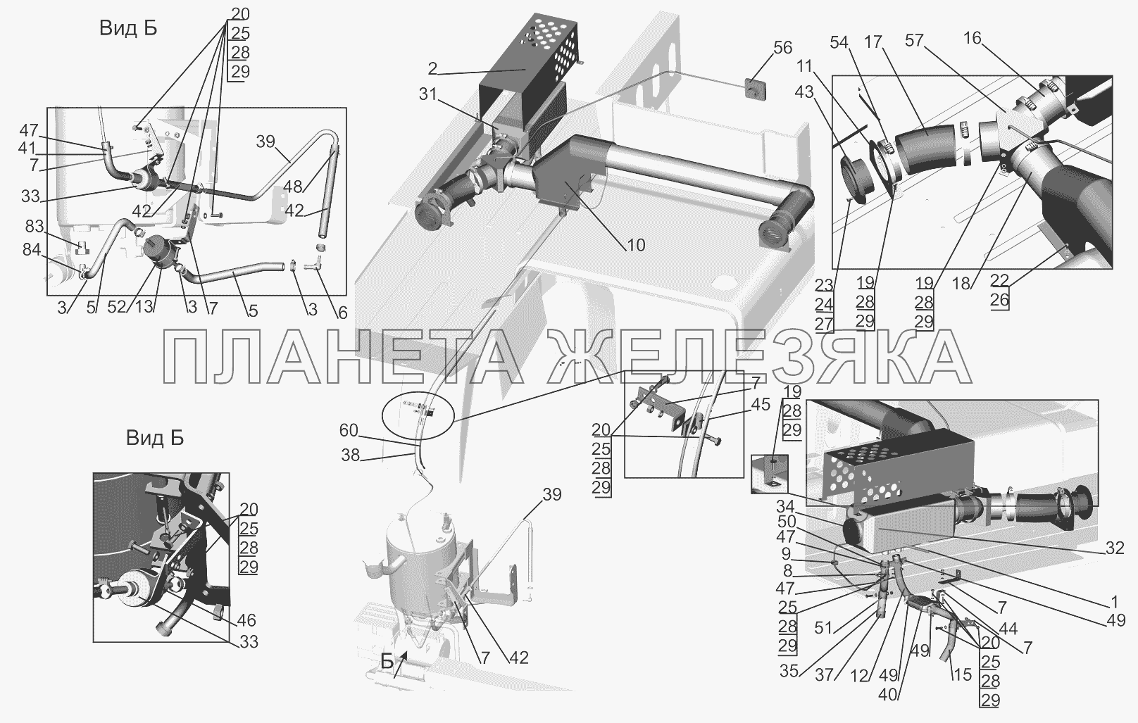 Установка независимого воздушного отопителя 6430-8100002 МАЗ-5440B9, 6430B9
