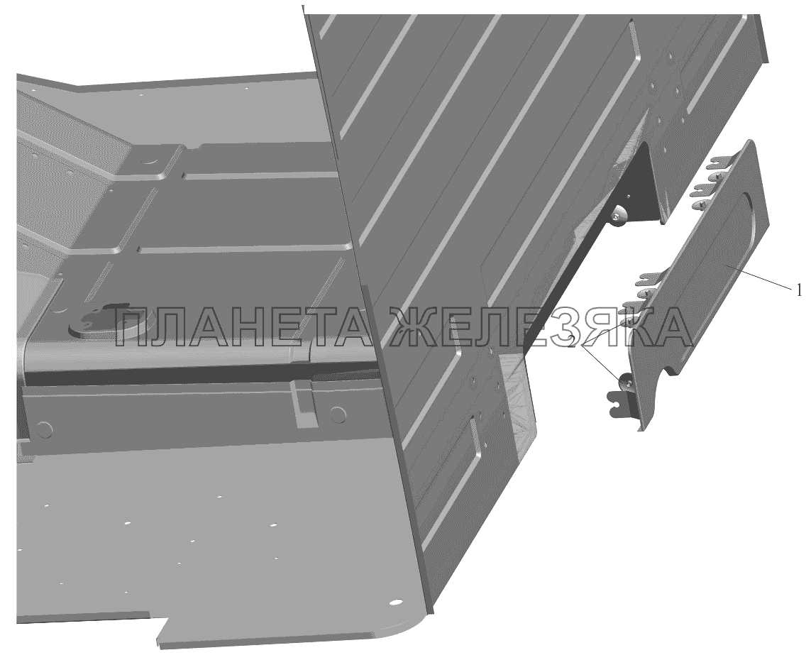 Установка экранов 544003-8400026 МАЗ-5440B9, 6430B9