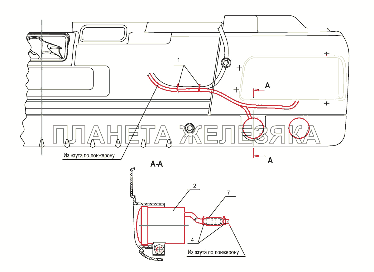 Установка противотуманных фар 643019-3700007 МАЗ-5440E9