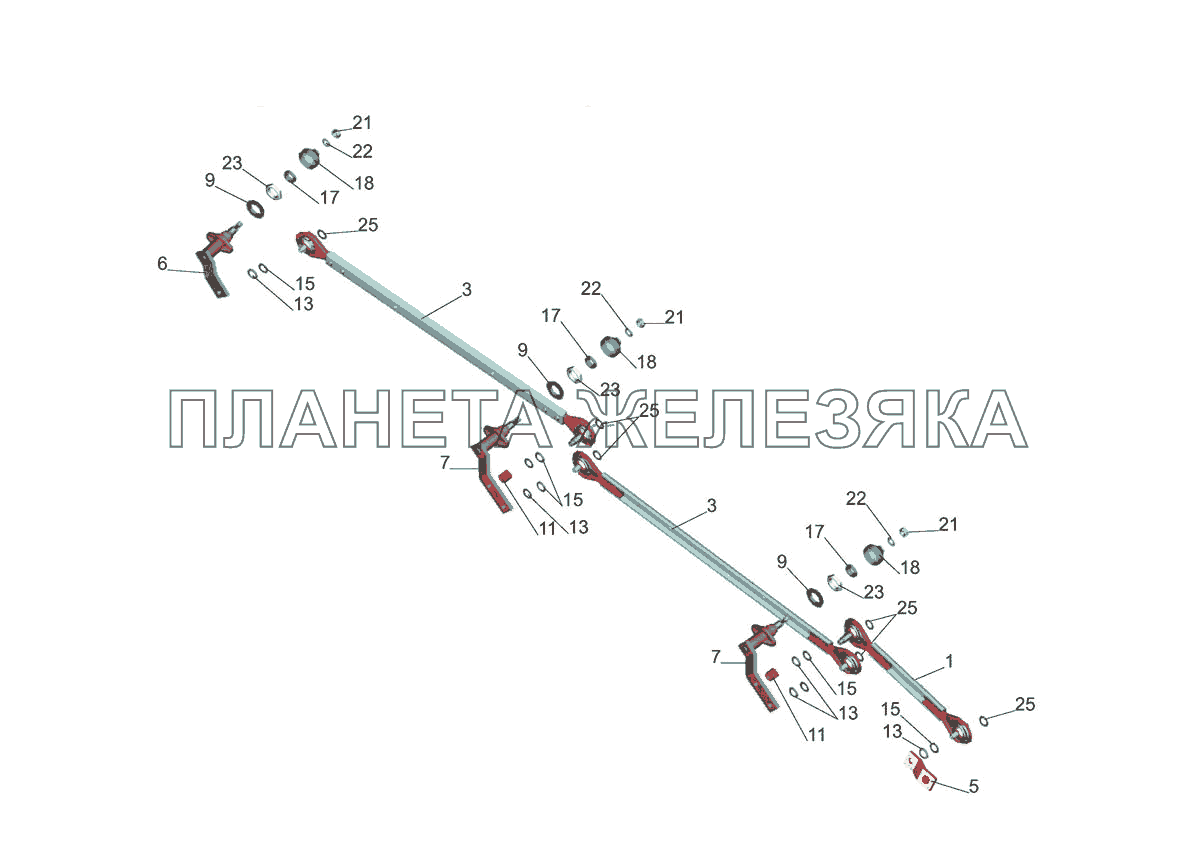 Привод стеклоочистителя 6430-5205500-010 МАЗ-5440E9