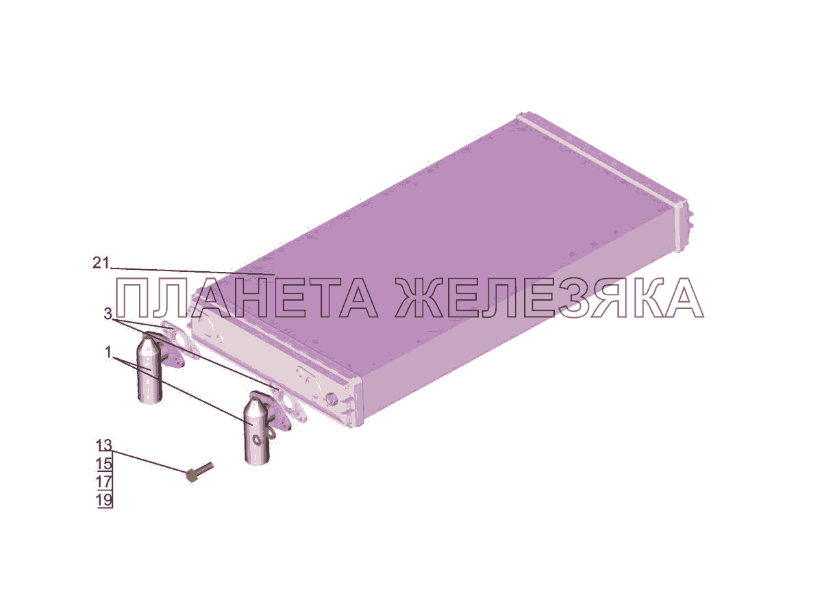 Радиатор отопителя 643008-8101060-010 МАЗ-5440E9