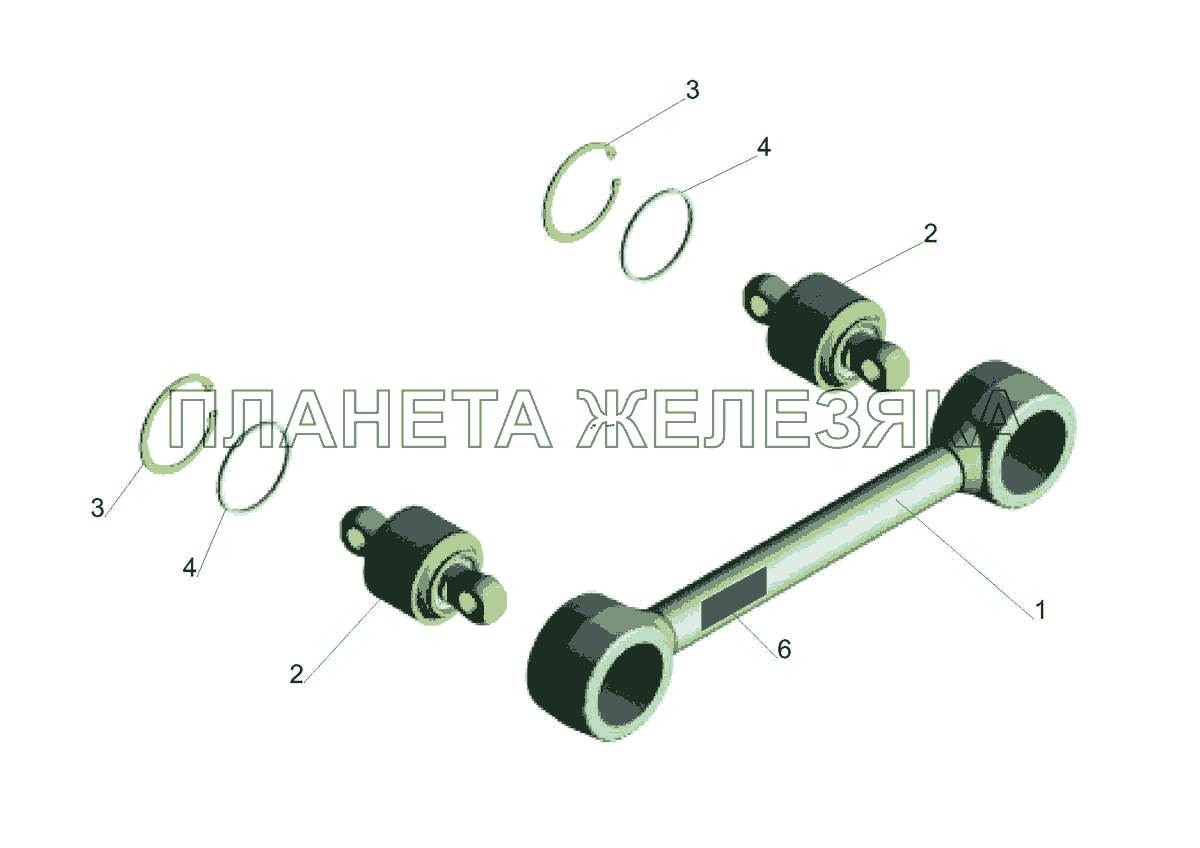 Штанга реактивная 6430-2919014 МАЗ-5440E9