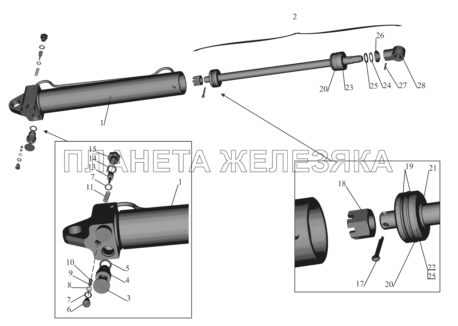 Гидроцилиндр 64221-5003010 МАЗ-551669