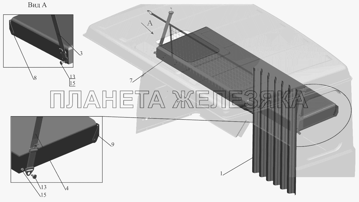 Установка верхнего спального места 64221-8200011 МАЗ-551669