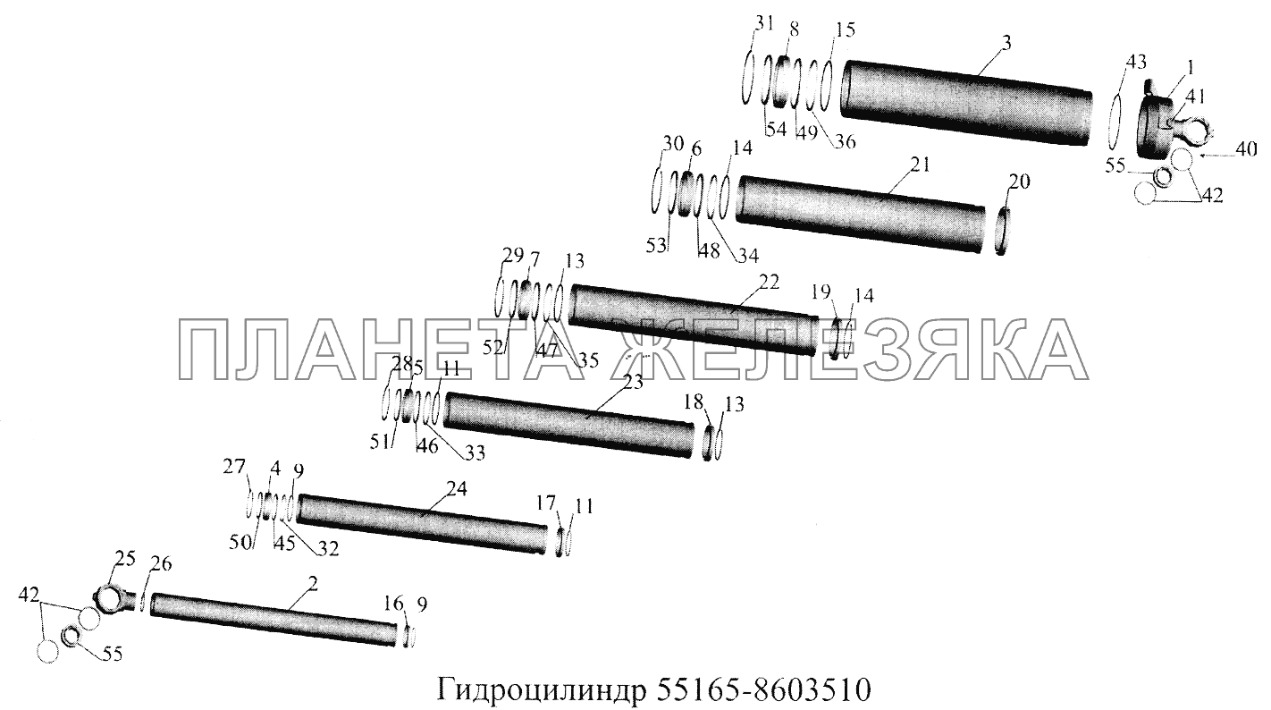 Гидроцилиндр 55165-8603510 МАЗ-5516А5