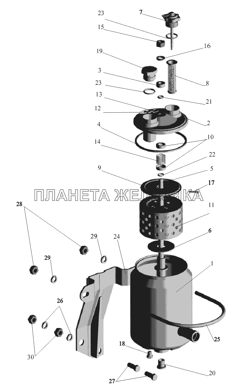Бак масляный 64221-3410008 МАЗ-555102, 5551А2